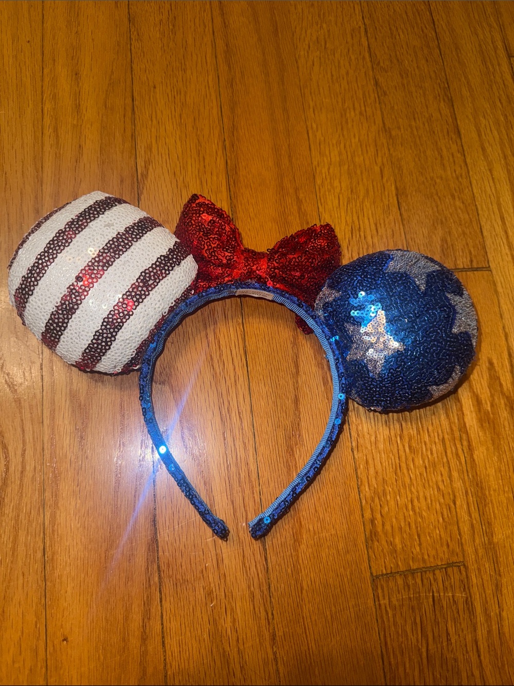 Disney Sequin Patriotic Mouse Ear Headband - Red, White, Blue